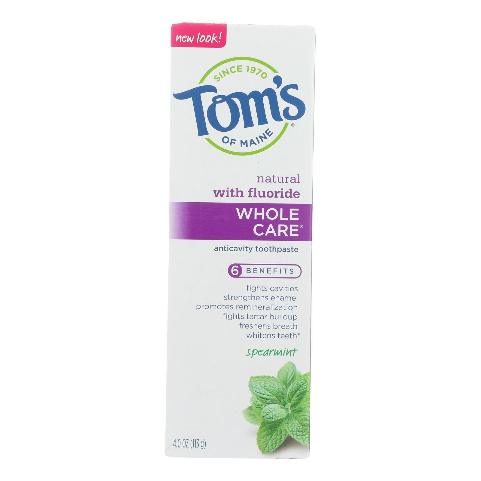 Tom&#39;s Of Maine - Tp Whole Care Sprmnt Fluor - Case Of 6 - 4 Oz