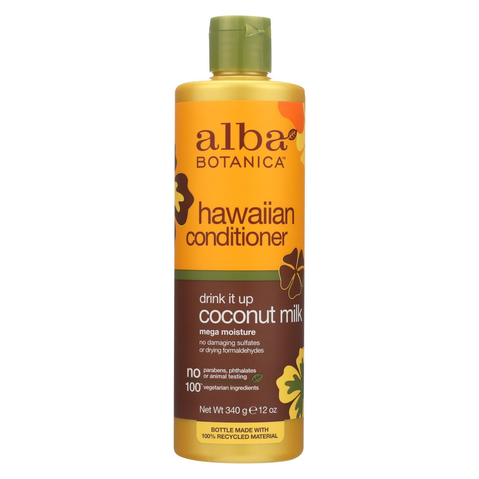 Alba Botanica - Hawaiian Hair Conditioner - Coconut Milk - 12 Fl Oz