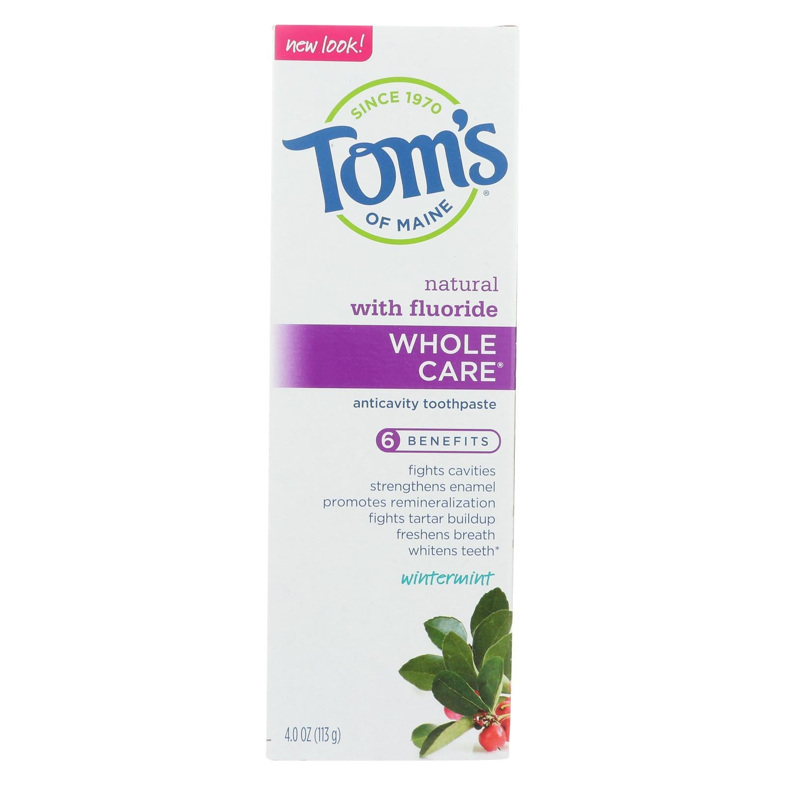 Tom&#39;s Of Maine - Tp Whole Care Wntrmnt Fluor - Case Of 6 - 4 Oz
